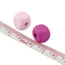 Pack of 100 Mixed Color Wooden Square Bead With Hole for DIY Craft Findings 10mm