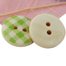 Pack of 100 Round Shaped Star Painted 2 Hole Wooden Sewing Buttons for Craft