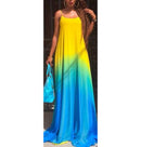 Women Fashionable Casual Polyester Maxi Dress Summer Party Beach Cocktail Accessories S