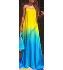 Women Fashionable Casual Polyester Maxi Dress Summer Party Beach Cocktail Accessories S