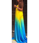 Women Fashionable Casual Polyester Maxi Dress Summer Party Beach Cocktail Accessories L
