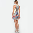 Women Fashionable Casual Polyester Sleeveless Mini Dress Summer Party Beach Cocktail Accessories XL