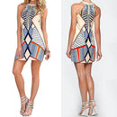 Women Fashionable Casual Polyester Sleeveless Mini Dress Summer Party Beach Cocktail Accessories XL