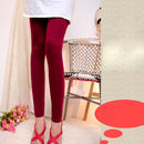 Stretchable Soft Comfortable Cotton Blend Leggings Pants Trousers Tights Purplish Red