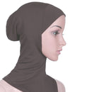 Muslim Women Fashion Clothing Elegant Islamic Ninja Hijab Underscarf Inner Cap Long Shawl Wrap Headwear Accessory Coffee