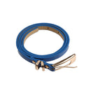 Adjustable Elastic Skinny Buckle Elegant Waistband Waist Belt for Women Girls Clothing Fashion Accessory Gem Blue