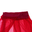 Fashionable Charming Mesh Cover Up Dress Beach Maxi Skirt Veil Sarong Dress Swimwear Rose Red