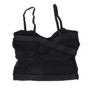 Women Girls Ladies Corset Crop Tank Top Black