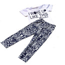 Cute Fashionable Baby Girls Short Sleeve Top With Pants Trousers Set Outfit Summer Clothing Accessory 90