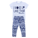 Cute Fashionable Baby Girls Short Sleeve Top With Pants Trousers Set Outfit Summer Clothing Accessory 100