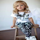 Cute Fashionable Baby Girls Short Sleeve Top With Pants Trousers Set Outfit Summer Clothing Accessory 130