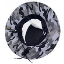 Men Women Canvas Mesh Bucket Hat Cap For Hiking Fishing Camping Riding Summer Clothing Accessory Black + White