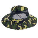 Men Women Canvas Mesh Bucket Hat Cap For Hiking Fishing Camping Riding Summer Clothing Accessory Black + Yellow