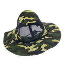 Men Women Canvas Mesh Bucket Hat Cap For Hiking Fishing Camping Riding Summer Clothing Accessory Black + Yellow