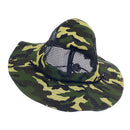 Men Women Canvas Mesh Bucket Hat Cap For Hiking Fishing Camping Riding Summer Clothing Accessory Black + Yellow