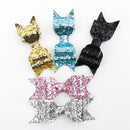 Baby Girls Women Fashionable Bow Hair Clip Glitter Headwear Decor Hair Ornaments Blue