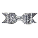 Baby Girls Women Fashionable Bow Hair Clip Glitter Headwear Decor Hair Ornaments Silver