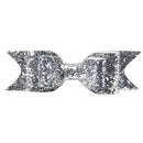 Baby Girls Women Fashionable Bow Hair Clip Glitter Headwear Decor Hair Ornaments Silver
