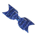 Baby Girls Women Fashionable Bow Hair Clip Glitter Headwear Decor Hair Ornaments Royal Blue
