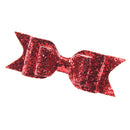 Baby Girls Women Fashionable Bow Hair Clip Glitter Headwear Decor Hair Ornaments Red