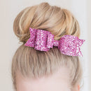 Baby Girls Women Fashionable Bow Hair Clip Glitter Headwear Decor Hair Ornaments Pink