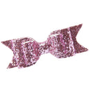 Baby Girls Women Fashionable Bow Hair Clip Glitter Headwear Decor Hair Ornaments Pink
