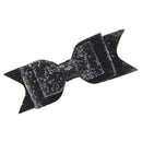 Baby Girls Women Fashionable Bow Hair Clip Glitter Headwear Decor Hair Ornaments Black