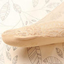 Pair Of Women Girls Soft Elastic Breathable Anti-skidding Jacquard Pattern Socks Light Nude US Size: 4.5 - 8
