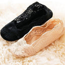 Pair Of Women Girls Soft Elastic Breathable Anti-skidding Jacquard Pattern Socks Light Nude US Size: 4.5 - 8