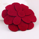 Cute Convenient Fashionable Flower Design Fringe Grip Bangs Hair Stick Headwear Hair Accessory Red PACK OF 2PCS