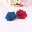 Cute Convenient Fashionable Flower Design Fringe Grip Bangs Hair Stick Headwear Hair Accessory Red PACK OF 2PCS