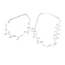 Set Of 2 PCS Lovely Baby Parents Natural Leaves Style Cloth Headband Headwear Photo Props Silver