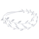 Set Of 2 PCS Lovely Baby Parents Natural Leaves Style Cloth Headband Headwear Photo Props Silver