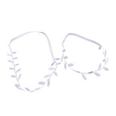 Set Of 2 PCS Lovely Baby Parents Natural Leaves Style Cloth Headband Headwear Photo Props Silver