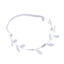 Lovely Baby Natural Leaves Style Cloth Headband Headwear Photo Props Baby Shower Decor Silver