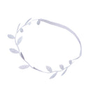Lovely Baby Natural Leaves Style Cloth Headband Headwear Photo Props Baby Shower Decor Silver