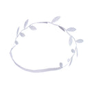 Lovely Baby Natural Leaves Style Cloth Headband Headwear Photo Props Baby Shower Decor Silver