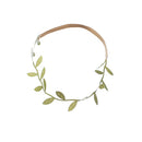 Lovely Baby Natural Leaves Style Cloth Headband Headwear Photo Props Baby Shower Decor Green
