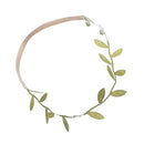 Lovely Baby Natural Leaves Style Cloth Headband Headwear Photo Props Baby Shower Decor Green