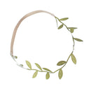 Lovely Baby Natural Leaves Style Cloth Headband Headwear Photo Props Baby Shower Decor Green