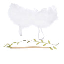 Set Of 2 PCS Lovely Baby Girls Artificial Feather Headband With Hair Wing Photo Props White + Green
