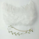 Set Of 2 PCS Lovely Baby Girls Artificial Feather Headband With Hair Wing Photo Props White + Green