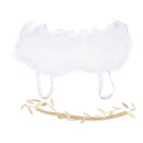 Set Of 2 PCS Lovely Baby Girls Artificial Feather Headband With Hair Wing Photo Props White + Gold