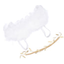 Set Of 2 PCS Lovely Baby Girls Artificial Feather Headband With Hair Wing Photo Props White + Gold