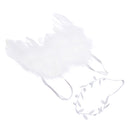Set Of Creative Fashionable Artificial Feather Wing + Headband Costume Photo Prop Outfits White+Silver