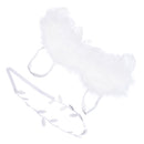 Set Of Creative Fashionable Artificial Feather Wing + Headband Costume Photo Prop Outfits White+Silver