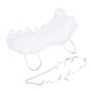 Set Of Creative Fashionable Artificial Feather Wing + Headband Costume Photo Prop Outfits White+Silver