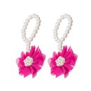 Cute Infant Baby Toddler Chiffon Flower Beach Party Barefoot Sandals Rose Red