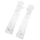 Women Ladies Fashionable Opera Evening Wedding Bridal Prom Party Long Satin Gloves 1 Pair White