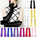 Women Ladies Fashionable Opera Evening Wedding Bridal Prom Party Long Satin Gloves 1 Pair White